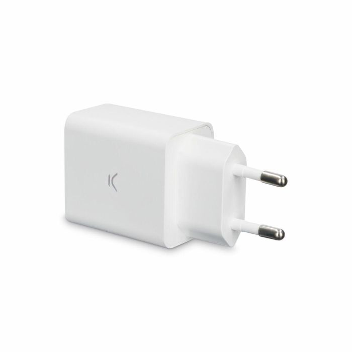 Cargador de Pared KSIX 2 USB 2.4A Blanco 12 Cargador de Pared KSIX 2 USB 2.4A Blanco 12