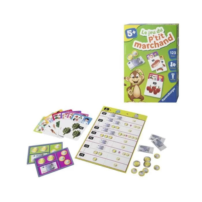 Ravensburger El juego del pequeño comerciante Juego educativo Compra y venta Introducción a la aritmética mental A partir de 5 años 1 Ravensburger El juego del pequeño comerciante Juego educativo Compra y venta Introducción a la aritmética mental A partir de 5 años 1