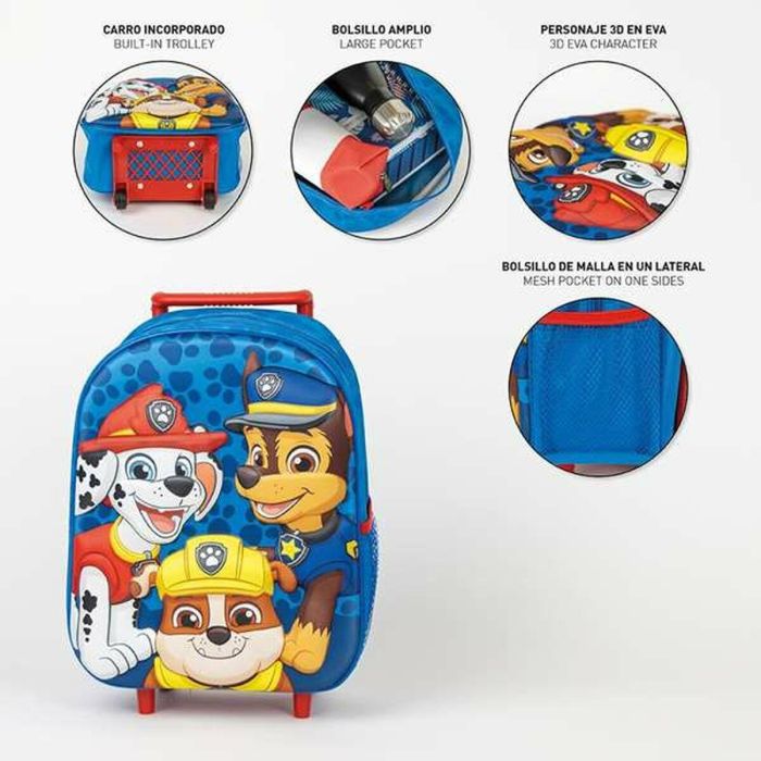 Mochila infantil trolley 3D paw patrol 25.0 x 31.0 x 10.0 cm 3