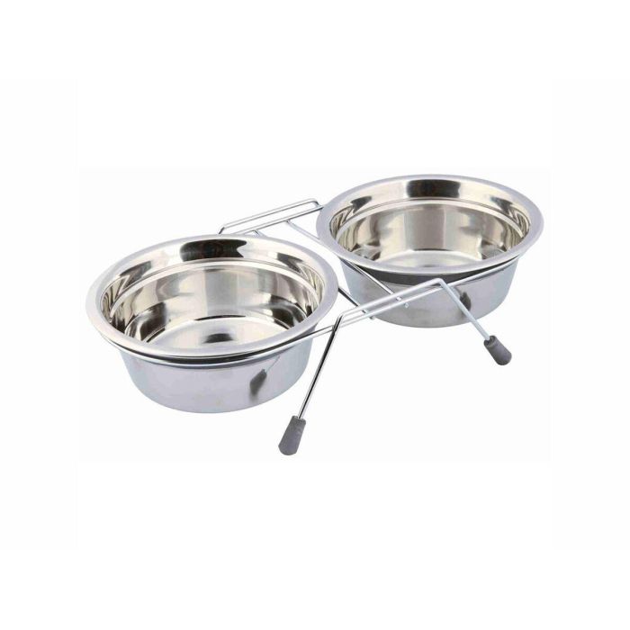 Comedero para Perro Trixie Acero Inoxidable 900 ml Doble 2 × 0,9 L 0 Comedero para Perro Trixie Acero Inoxidable 900 ml Doble 2 × 0,9 L 0