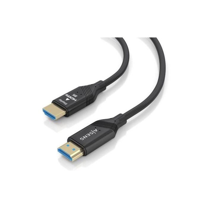 Aisens A153-0937 Cable HDMI 2.1 AOC 8K@60Hz 4K@120Hz 48Gbps Macho-Macho 30m Negro con HDR y eARC Aisens A153-0937 Cable HDMI 2.1 AOC 8K@60Hz 4K@120Hz 48Gbps Macho-Macho 30m Negro con HDR y eARC