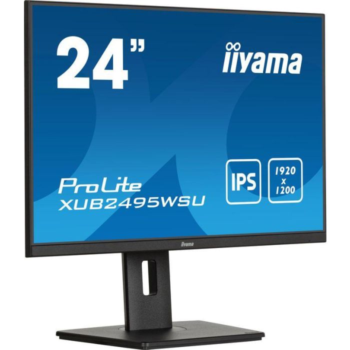iiyama 24,1" IPS-panel, 1920x1200, 300cd/m², HDMI, DP, 4ms, Speakers, USB 3x 3.2+1xC (15W), 15cm Height adj. Stand 9 iiyama 24,1" IPS-panel, 1920x1200, 300cd/m², HDMI, DP, 4ms, Speakers, USB 3x 3.2+1xC (15W), 15cm Height adj. Stand 9
