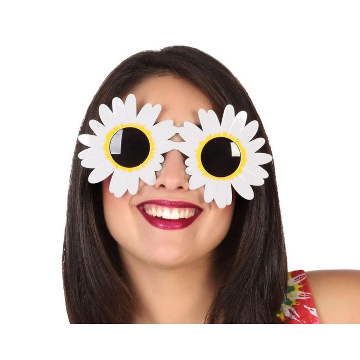 Gafas De Sol Hippie Años 60 Flores Blancas Gafas De Sol Hippie Años 60 Flores Blancas