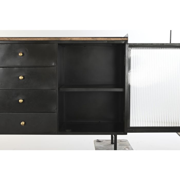 Buffet DKD Home Decor Natural Negro 40 x 85 x 145 cm 5