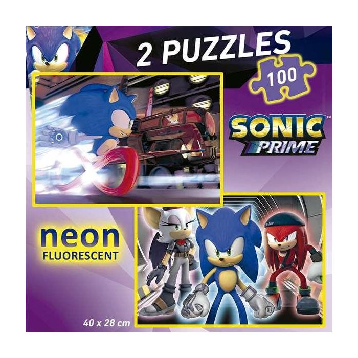 Educa Puzzle 2x100 piezas Sonic Neon 5