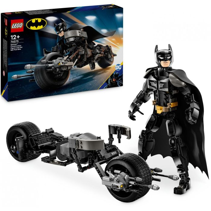 LEGO 76273 DC Batman: Minifigura de Batman y motocicleta Bat-Pod para construir 15 LEGO 76273 DC Batman: Minifigura de Batman y motocicleta Bat-Pod para construir 15