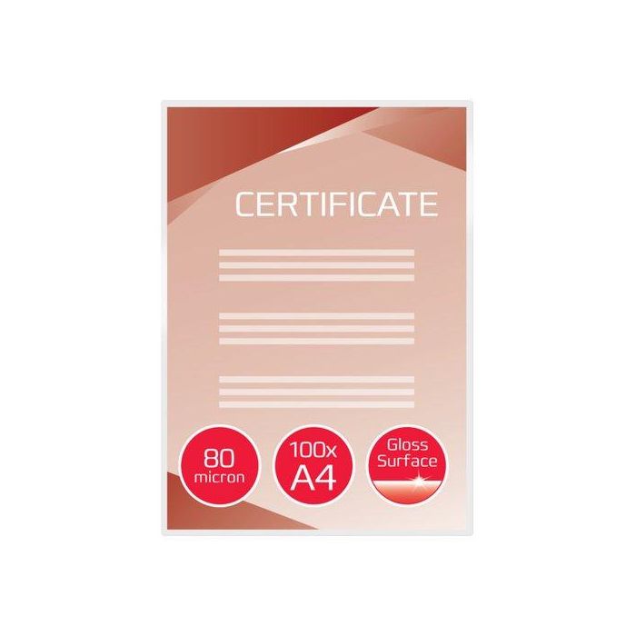 Gbc Fundas de Plastificar 2x80 Micras A4 Brillo - Pack 100 Unidades