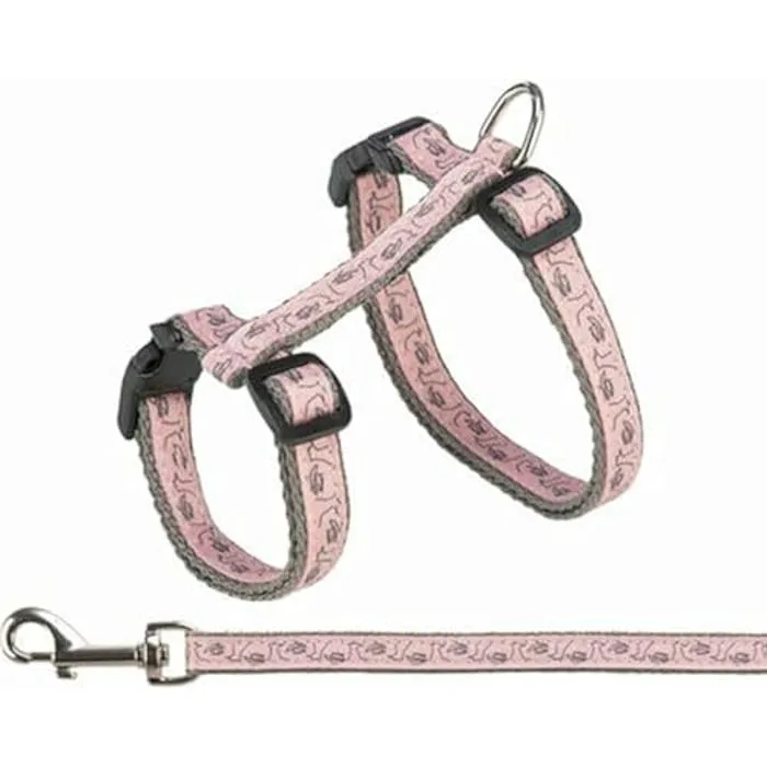 Arnés para Gato Trixie Gris Rosa 27-45 cm 1