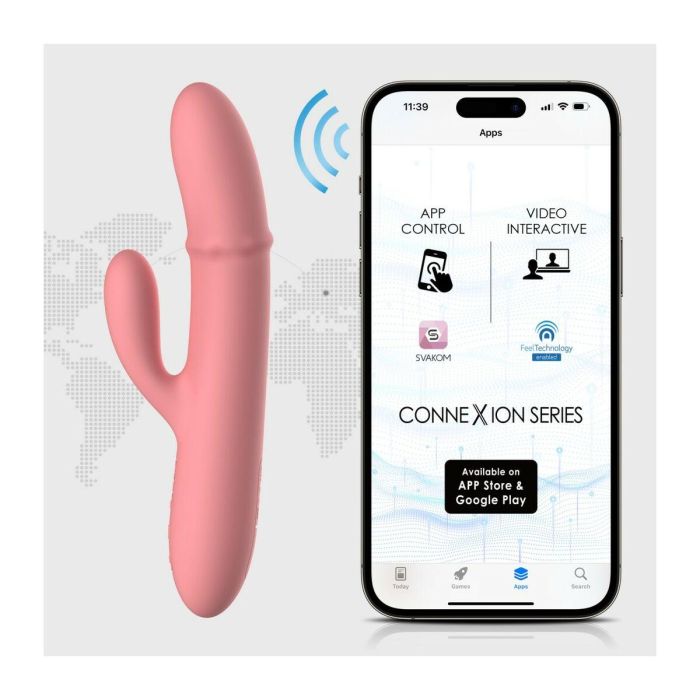 Vibrador Doble Estimulación Svakom Rosa Melocotón 14 Vibrador Doble Estimulación Svakom Rosa Melocotón 14