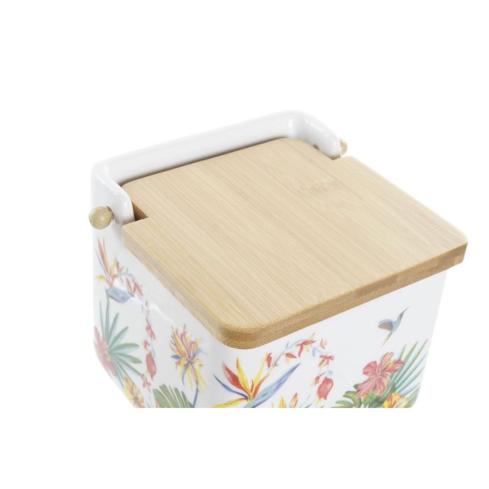 DKD Home Decor Salero Tropical Multicolor de Dolomite y Bambú, 750ml, Apto Microondas y Lavavajillas (4 Unidades) 3 DKD Home Decor Salero Tropical Multicolor de Dolomite y Bambú, 750ml, Apto Microondas y Lavavajillas (4 Unidades) 3