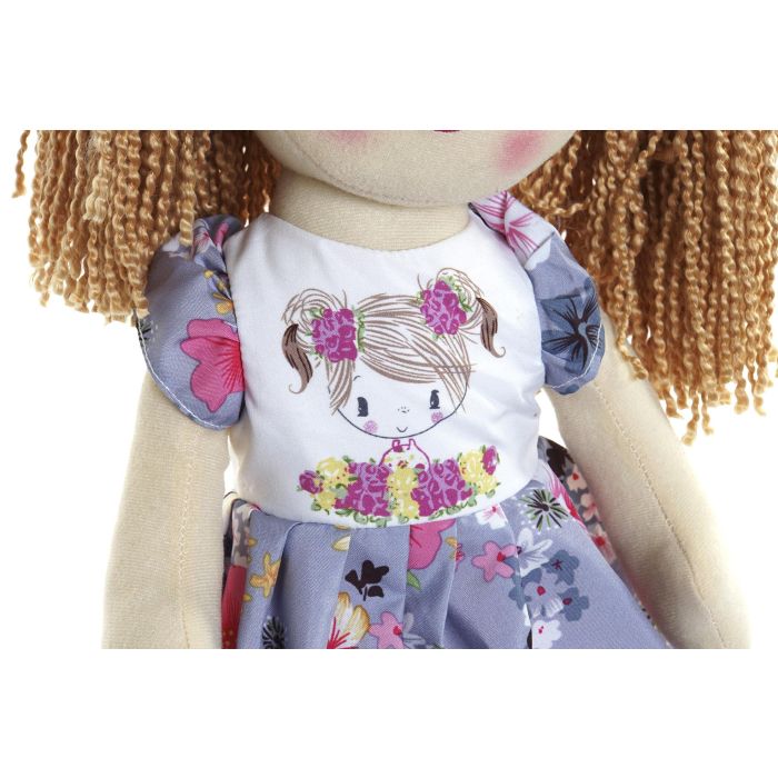 DKD Home Decor Muñeca Niña Flores Multicolor 15 x 50 x 23 cm (4 Unidades) 3