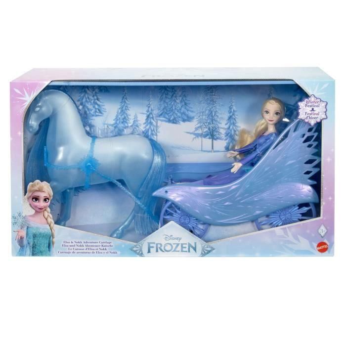 Muñeca Elsa Y Nokk Con Carruaje Jbg56 Disney Frozen 3