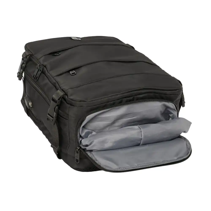 Safta Mochila de Viaje Cabina para Portátil 15,6" Real Madrid Negro con Conector USB y Zapatillero 9 Safta Mochila de Viaje Cabina para Portátil 15,6" Real Madrid Negro con Conector USB y Zapatillero 9