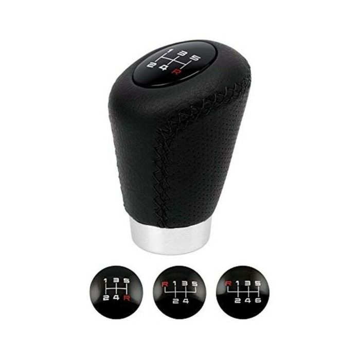 Pomo de la Palanca de Cambio BC Corona Sport Negro/Rojo Piel 1