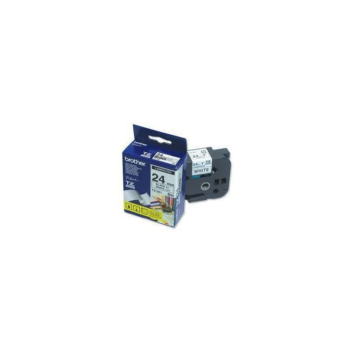 Brother 24 mm, Black on White, Laminated Brother 24 mm, Black on White, Laminated