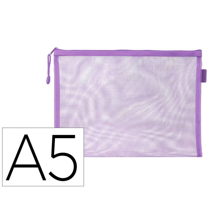 Liderpapel Bolsa Zipper Bag Multiusos Transpirable Poliester DIN A5 Morado Pastel 175x235mm 0 Liderpapel Bolsa Zipper Bag Multiusos Transpirable Poliester DIN A5 Morado Pastel 175x235mm 0