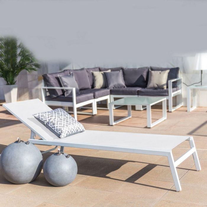 Tumbona Thais Blanco 199 x 61 x 30 cm 1 Tumbona Thais Blanco 199 x 61 x 30 cm 1