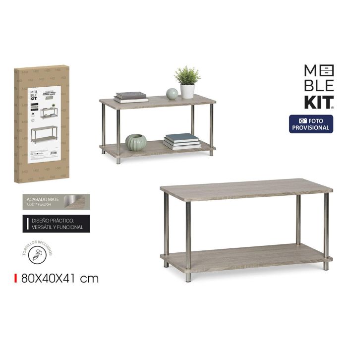 Inde Estanteria Madera-Acero 2 Niveles 42.5 cm x 4.5 cm x 92.5 cm 0 Inde Estanteria Madera-Acero 2 Niveles 42.5 cm x 4.5 cm x 92.5 cm 0