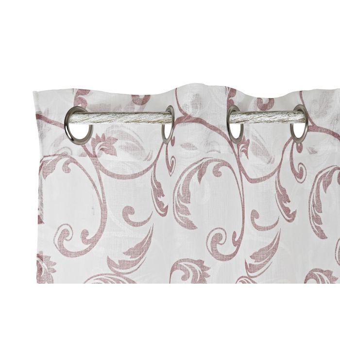 DKD Home Decor Cortina Alpino Barroco Rojo Blanco, Poliéster 75 gsm, Alto 270 x Ancho 140 cm, Set de 2 Unidades 2 DKD Home Decor Cortina Alpino Barroco Rojo Blanco, Poliéster 75 gsm, Alto 270 x Ancho 140 cm, Set de 2 Unidades 2