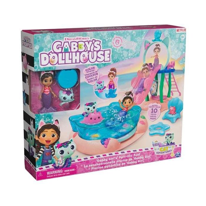 Casa De Muñecas De Gabby Playset Piscina 6067878 Spin Master