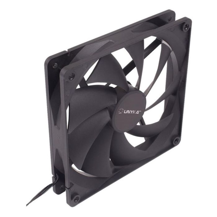 Unykach 51790 Ventilador de Caja 140mm Negro para PC ATX Alto Rendimiento, 1000 RPM, 19 dB, 3 Pines 1 Unykach 51790 Ventilador de Caja 140mm Negro para PC ATX Alto Rendimiento, 1000 RPM, 19 dB, 3 Pines 1