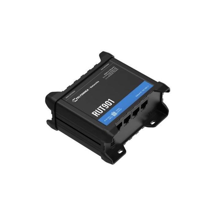 Teltonika RUT901 Router Industrial LTE WiFi 4G Dual SIM 10/100 Mbps Aluminio Negro 1 Teltonika RUT901 Router Industrial LTE WiFi 4G Dual SIM 10/100 Mbps Aluminio Negro 1