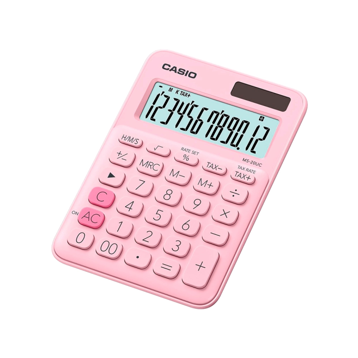Casio MS-20UC-PK Calculadora de Sobremesa 12 Dígitos Tax +/- Color Rosa 1 Casio MS-20UC-PK Calculadora de Sobremesa 12 Dígitos Tax +/- Color Rosa 1