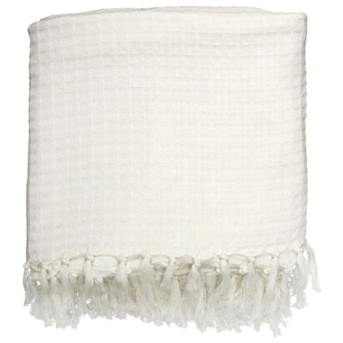 Home Deco Factory Manta Gofrada 100% Algodón Color Marfil 170x250 cm 4