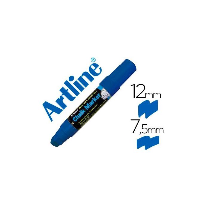 Rotulador Artline Pizarra Verde Negra Epw-12 mm Color Azul 6 unidades