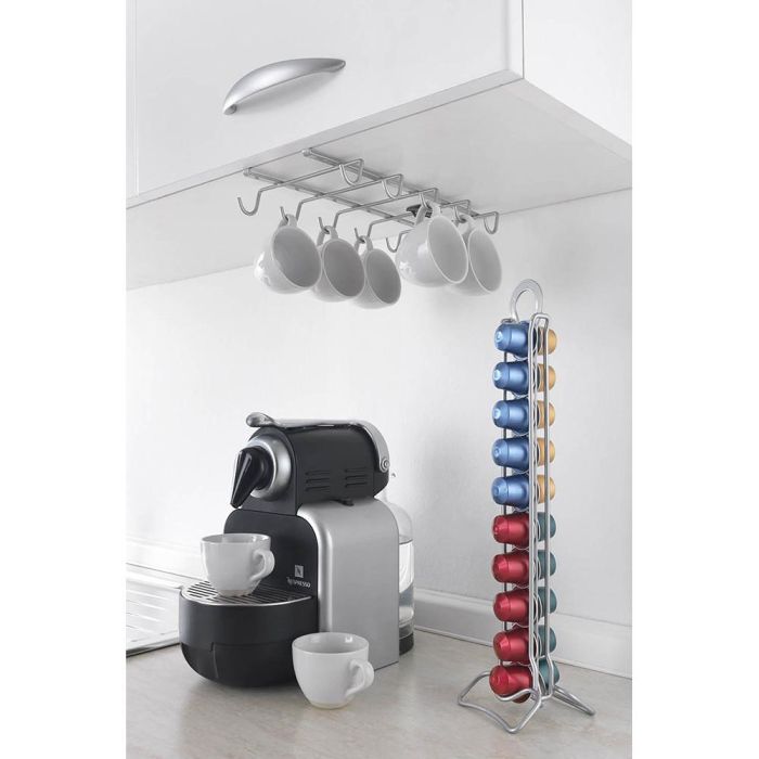 Metaltex Colgador 10 tazas 'my-mug' 28x14x6cm - Recubrimiento polytherm metallic, gancho de seguridad 3 Metaltex Colgador 10 tazas 'my-mug' 28x14x6cm - Recubrimiento polytherm metallic, gancho de seguridad 3