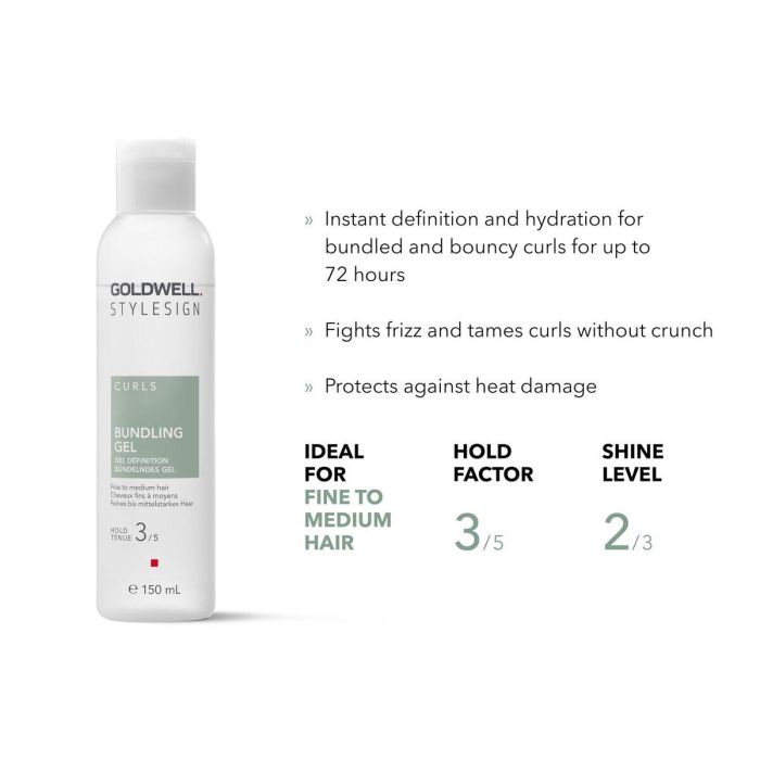 Goldwell STYLESIGN CURLS Bundling Gel Definidor Hidratante para Rizos Flexibles Anti-Encrespamiento 72h 150 ml 5