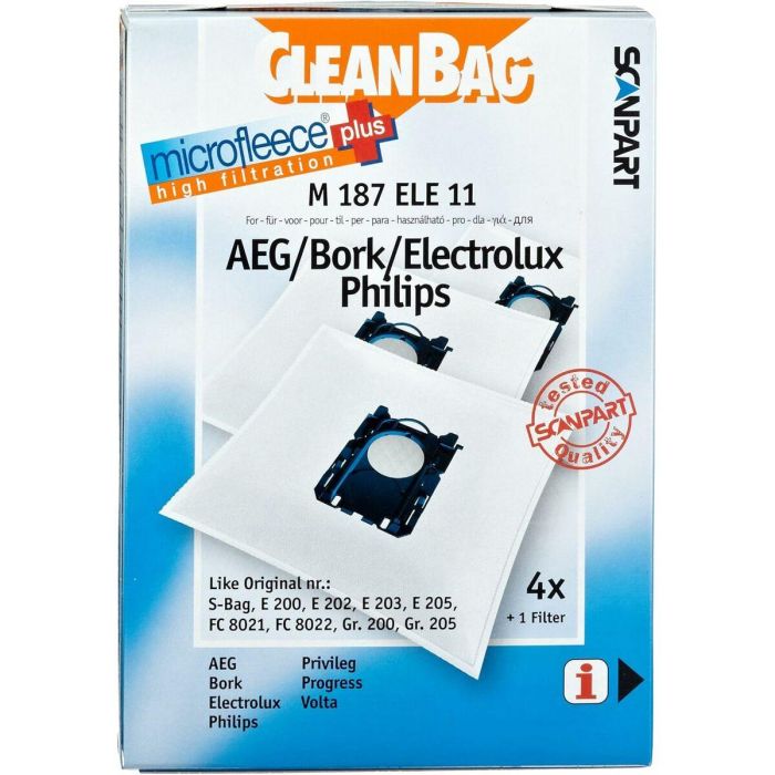 Bolsa de Recambio para Aspiradora Scanpart M 187 ELE11 Bolsa de Recambio para Aspiradora Scanpart M 187 ELE11