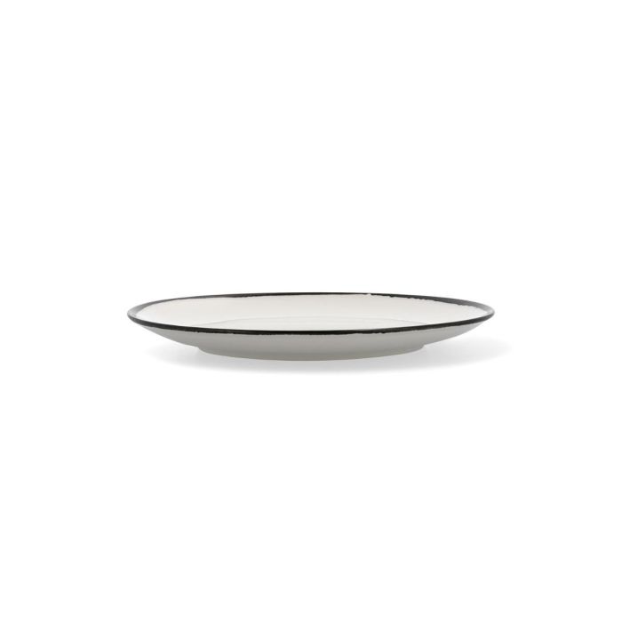 Ariane Plato Porcelana Vital Filo 24 cm Blanco Cerámica Reforzado Hostelería Alta Resistencia Brillo Apto Microondas Lavavajillas (6 Unidades) 1