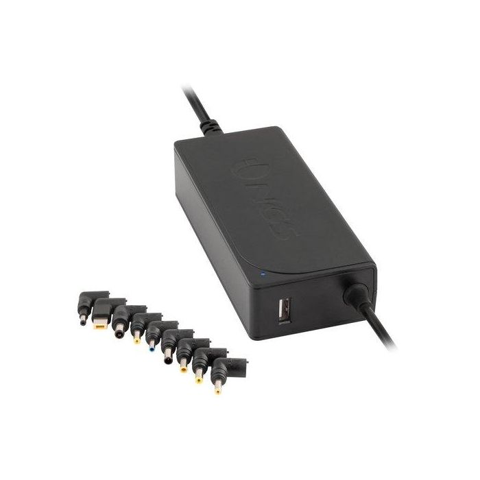 NGS Cargador Portátil W-70W 70W Automático 9 Conectores Voltaje 18.5-20V USB