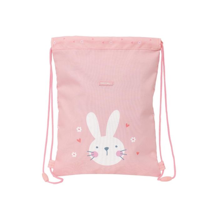 Bolsa Mochila con Cuerdas Safta Bunny Rosa 26 x 34 x 1 cm