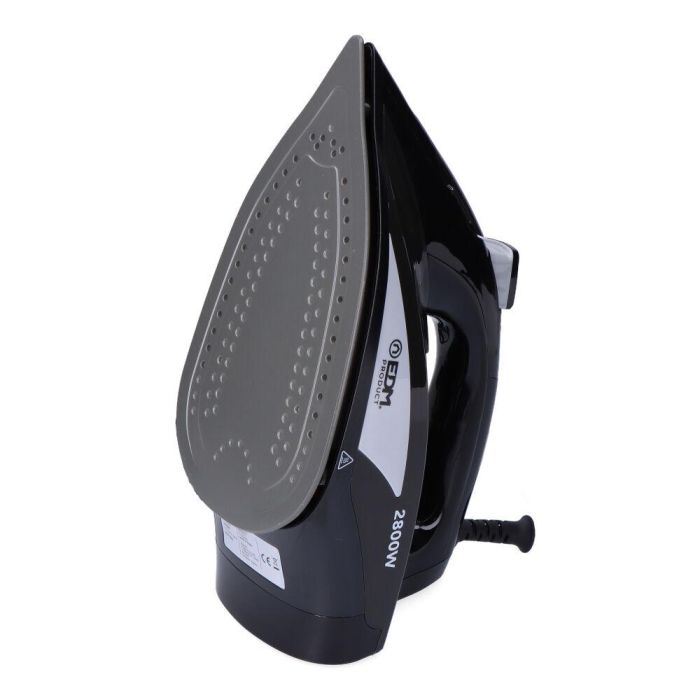 Edm Plancha de Vapor 2800W Grande Antracita con Base Antiadherente Depósito 400ml Vapor Continuo 20g/min Golpe Vapor 160g/min Medidas 30x12.6x16cm 1