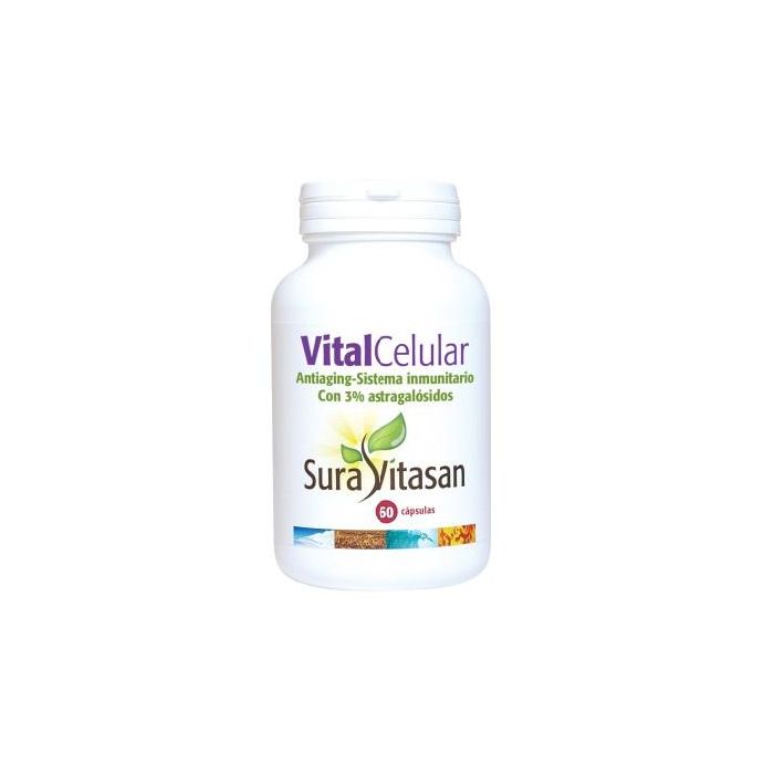 SURA VITASAN Vital Celular 60 Cápsulas. Antioxidante con Astrágalo, N-Acetil-Cisteína y Vitaminas C y E.