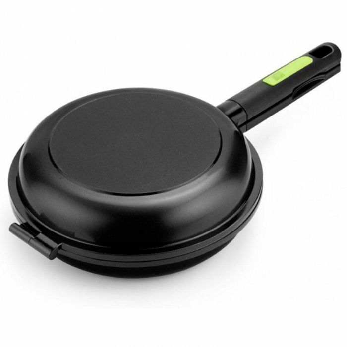 Bra A121465 Sartén Doble para Tortillas Prior Ø24cm Aluminio Fundido Antiadherente Teflon Classic Apta Inducción