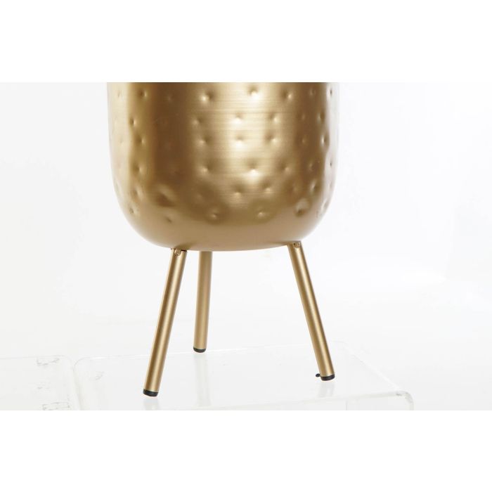 Macetero Glam DKD Home Decor Dorado 18.5 x 26 x 18.5 cm (2 Unidades) 2