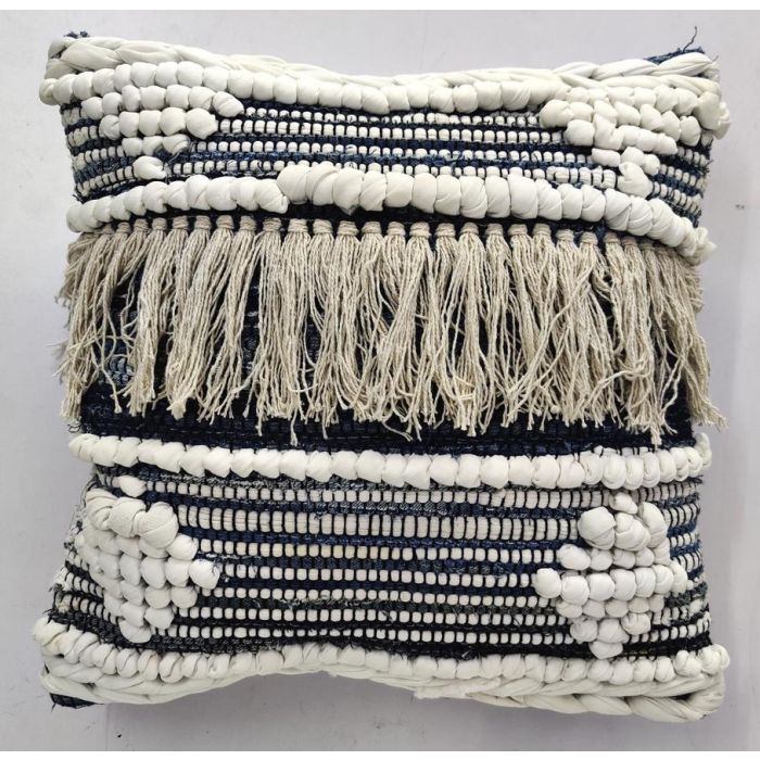 Cojin Boho DKD Home Decor Negro Blanco 10 x 45 x 45 cm 1