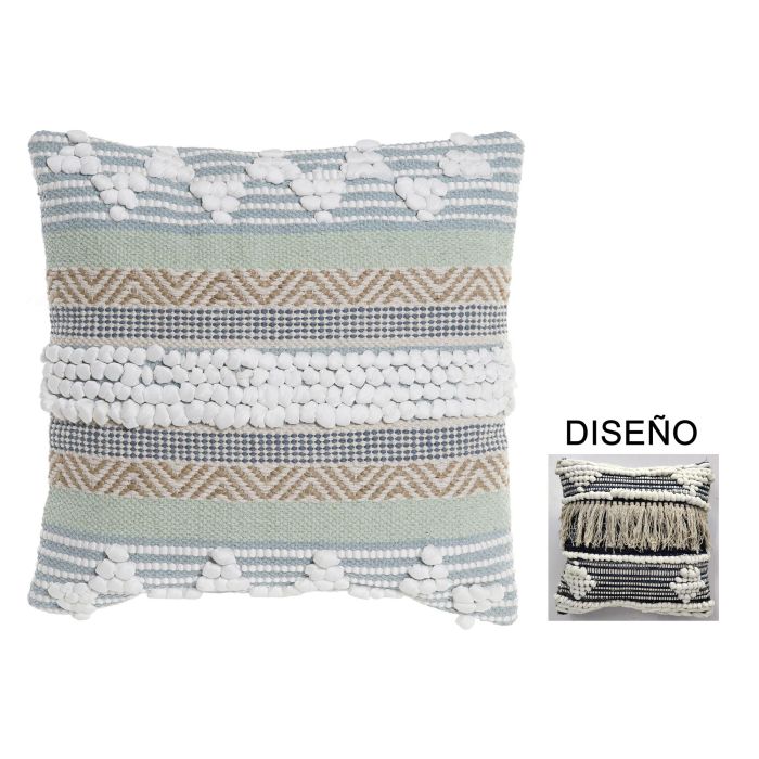 Cojin Boho DKD Home Decor Negro Blanco 10 x 45 x 45 cm