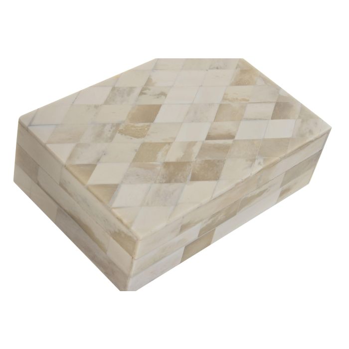 Joyero Colonial DKD Home Decor Crudo 13 x 7.7 x 18 cm Set de 2 1