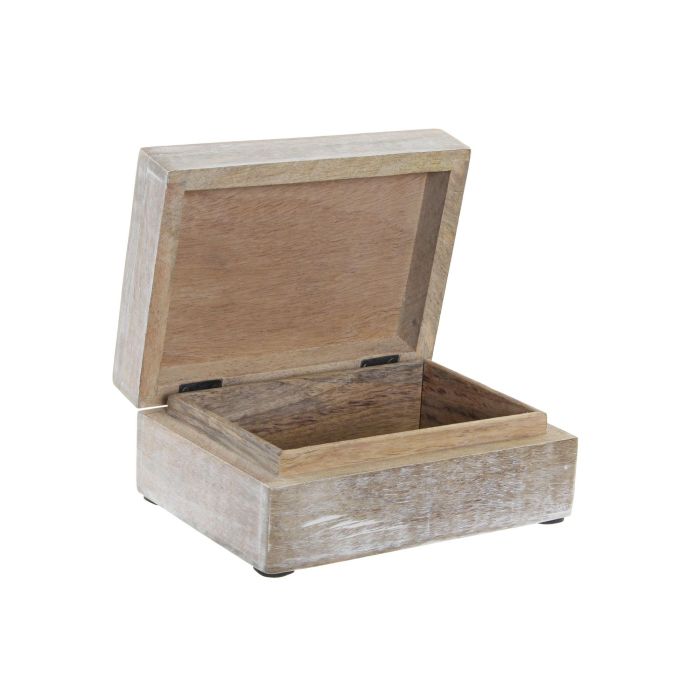 Joyero Indio DKD Home Decor Blanco Natural 13 x 7 x 18 cm Set de 2 2 Joyero Indio DKD Home Decor Blanco Natural 13 x 7 x 18 cm Set de 2 2