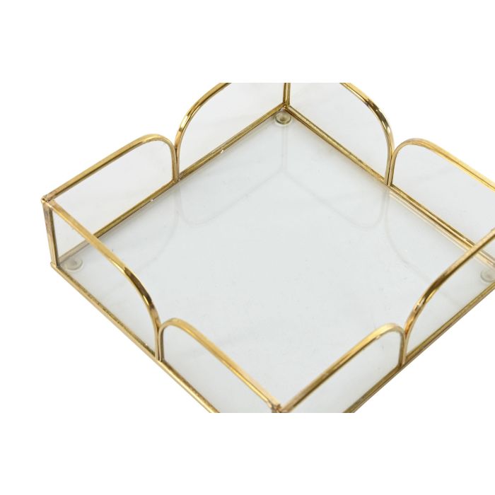 Joyero Glam DKD Home Decor Dorado 16 x 5.30 x 16 cm 1