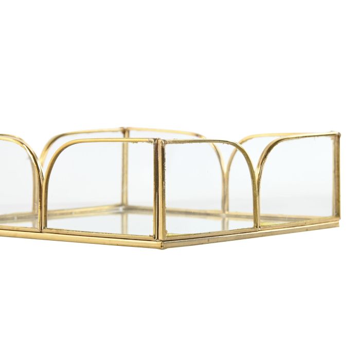 Joyero Glam DKD Home Decor Dorado 16 x 5.30 x 16 cm 2