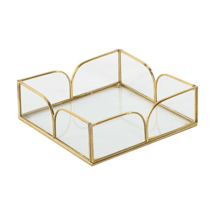 Joyero Glam DKD Home Decor Dorado 16 x 5.3 x 16 cm