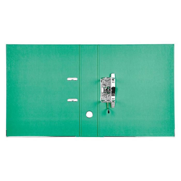 Archivador De Palanca Liderpapel Folio Documenta Forrado Pvc Con Rado Lomo 75 mm Verde Compresor Metalico 6 unidades 3