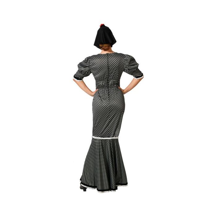 Disfraz Madrileña Chulapa Negro Mujer Adulto M-L 2 Disfraz Madrileña Chulapa Negro Mujer Adulto M-L 2