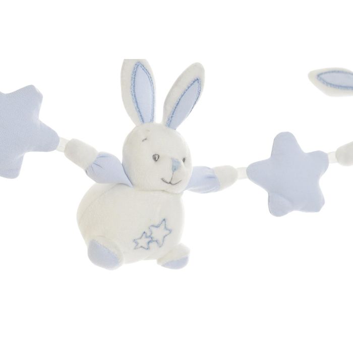 DKD Home Decor Peluche Conejo Bebé Happy Rabbit Poliéster Azul Celeste Rosa Surtido 6 x 12 x 62 cm (4 Unidades) 1