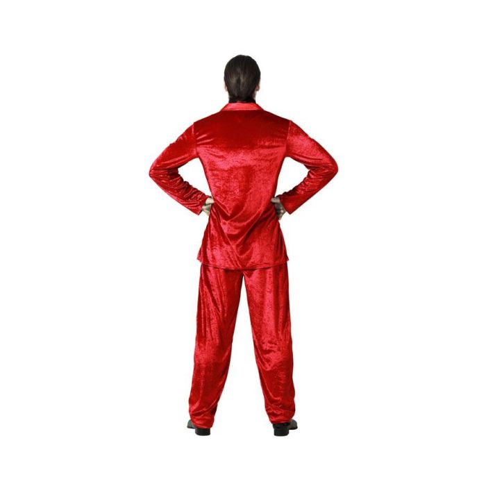 Disfraz Vampiro Traje Rojo Con Corbata Hombre Adulto XL 2 Disfraz Vampiro Traje Rojo Con Corbata Hombre Adulto XL 2